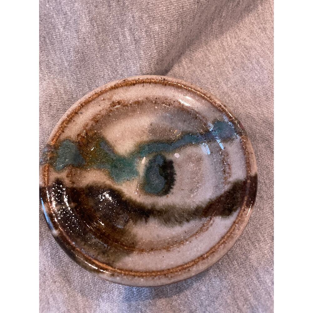 Vtg Colour Glazed Ashtray Ward